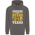 21st Birthday 21 Year Old Funny Alcohol Mens 80% Cotton Hoodie Charcoal