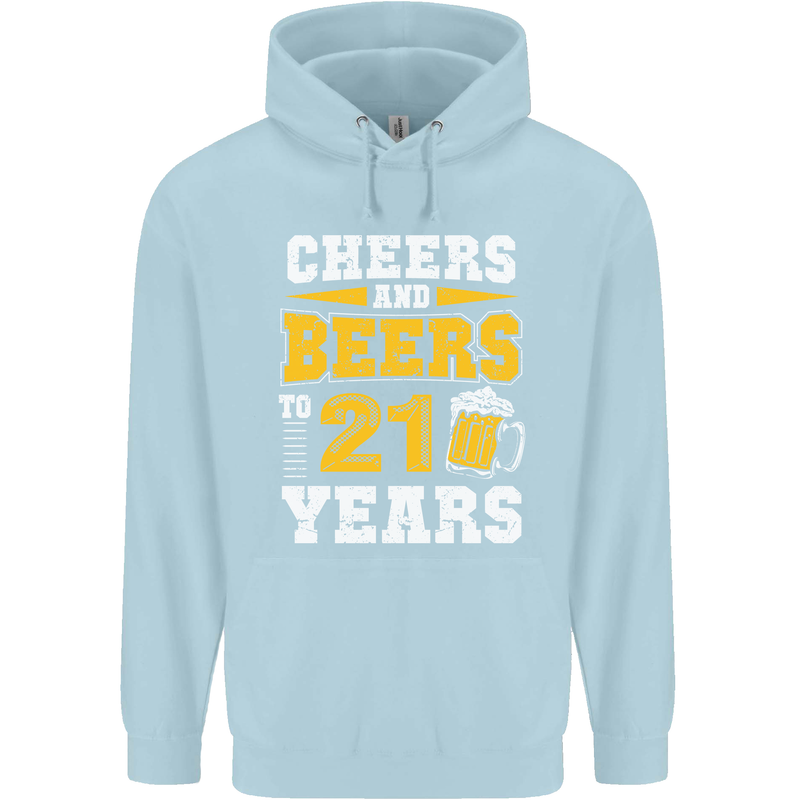 21st Birthday 21 Year Old Funny Alcohol Mens 80% Cotton Hoodie Light Blue