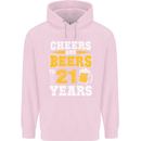 21st Birthday 21 Year Old Funny Alcohol Mens 80% Cotton Hoodie Light Pink