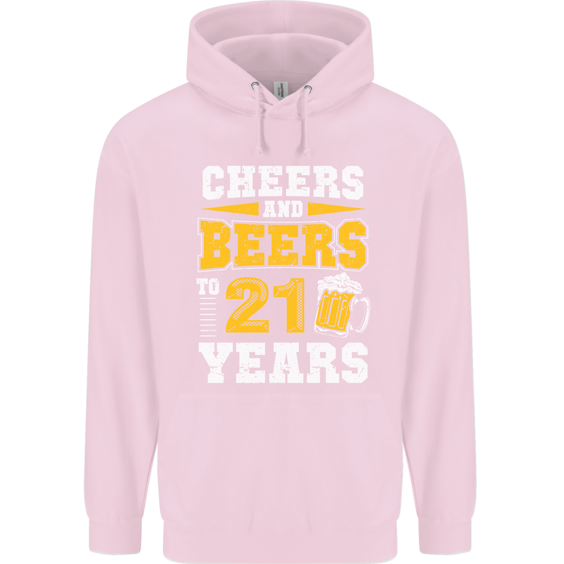 21st Birthday 21 Year Old Funny Alcohol Mens 80% Cotton Hoodie Light Pink