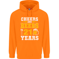 21st Birthday 21 Year Old Funny Alcohol Mens 80% Cotton Hoodie Orange