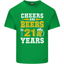 21st Birthday 21 Year Old Funny Alcohol Mens Cotton T-Shirt Tee Top Irish Green