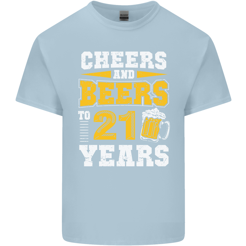 21st Birthday 21 Year Old Funny Alcohol Mens Cotton T-Shirt Tee Top Light Blue