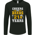 21st Birthday 21 Year Old Funny Alcohol Mens Long Sleeve T-Shirt Black