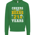 21st Birthday 21 Year Old Funny Alcohol Mens Sweatshirt Jumper Irish Green