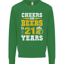 21st Birthday 21 Year Old Funny Alcohol Mens Sweatshirt Jumper Irish Green