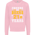 21st Birthday 21 Year Old Funny Alcohol Mens Sweatshirt Jumper Light Pink