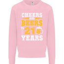 21st Birthday 21 Year Old Funny Alcohol Mens Sweatshirt Jumper Light Pink