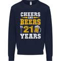 21st Birthday 21 Year Old Funny Alcohol Mens Sweatshirt Jumper Navy Blue