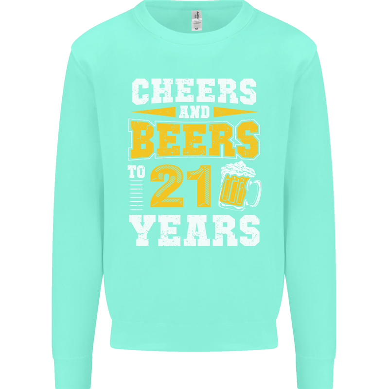 21st Birthday 21 Year Old Funny Alcohol Mens Sweatshirt Jumper Peppermint