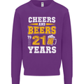 21st Birthday 21 Year Old Funny Alcohol Mens Sweatshirt Jumper Purple