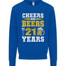 21st Birthday 21 Year Old Funny Alcohol Mens Sweatshirt Jumper Royal Blue
