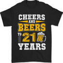 21st Birthday 21 Year Old Funny Alcohol Mens T-Shirt 100% Cotton Black