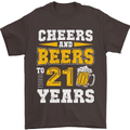 21st Birthday 21 Year Old Funny Alcohol Mens T-Shirt 100% Cotton Dark Chocolate