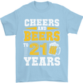 21st Birthday 21 Year Old Funny Alcohol Mens T-Shirt 100% Cotton Light Blue