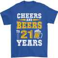 21st Birthday 21 Year Old Funny Alcohol Mens T-Shirt 100% Cotton Royal Blue