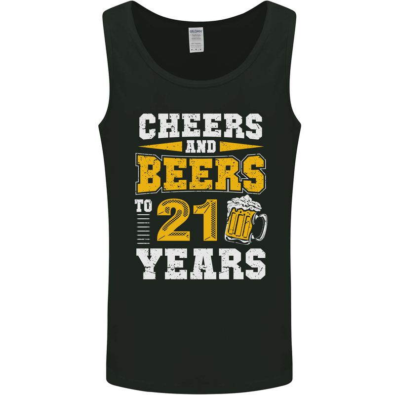 21st Birthday 21 Year Old Funny Alcohol Mens Vest Tank Top Black
