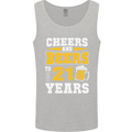 21st Birthday 21 Year Old Funny Alcohol Mens Vest Tank Top Sports Grey