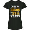 21st Birthday 21 Year Old Funny Alcohol Womens Petite Cut T-Shirt Black