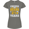 21st Birthday 21 Year Old Funny Alcohol Womens Petite Cut T-Shirt Charcoal