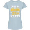 21st Birthday 21 Year Old Funny Alcohol Womens Petite Cut T-Shirt Light Blue