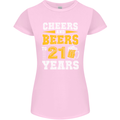 21st Birthday 21 Year Old Funny Alcohol Womens Petite Cut T-Shirt Light Pink