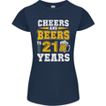 21st Birthday 21 Year Old Funny Alcohol Womens Petite Cut T-Shirt Navy Blue