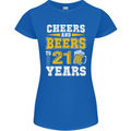21st Birthday 21 Year Old Funny Alcohol Womens Petite Cut T-Shirt Royal Blue