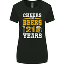 21st Birthday 21 Year Old Funny Alcohol Womens Wider Cut T-Shirt Black