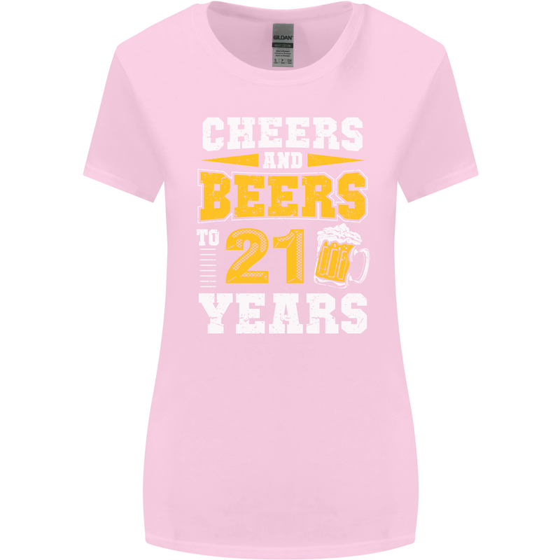 21st Birthday 21 Year Old Funny Alcohol Womens Wider Cut T-Shirt Light Pink