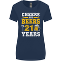 21st Birthday 21 Year Old Funny Alcohol Womens Wider Cut T-Shirt Navy Blue