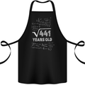21st Birthday 21 Year Old Geek Funny Maths Cotton Apron 100% Organic Black
