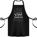 21st Birthday 21 Year Old Geek Funny Maths Cotton Apron 100% Organic Black