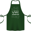 21st Birthday 21 Year Old Geek Funny Maths Cotton Apron 100% Organic Forest Green