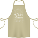 21st Birthday 21 Year Old Geek Funny Maths Cotton Apron 100% Organic Khaki