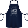 21st Birthday 21 Year Old Geek Funny Maths Cotton Apron 100% Organic Navy Blue