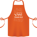 21st Birthday 21 Year Old Geek Funny Maths Cotton Apron 100% Organic Orange