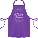 21st Birthday 21 Year Old Geek Funny Maths Cotton Apron 100% Organic Purple