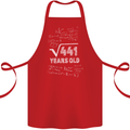 21st Birthday 21 Year Old Geek Funny Maths Cotton Apron 100% Organic Red