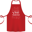 21st Birthday 21 Year Old Geek Funny Maths Cotton Apron 100% Organic Red