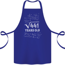 21st Birthday 21 Year Old Geek Funny Maths Cotton Apron 100% Organic Royal Blue