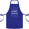 21st Birthday 21 Year Old Geek Funny Maths Cotton Apron 100% Organic Royal Blue