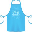 21st Birthday 21 Year Old Geek Funny Maths Cotton Apron 100% Organic Turquoise