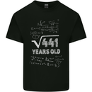 21st Birthday 21 Year Old Geek Funny Maths Mens Cotton T-Shirt Tee Top Black
