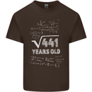 21st Birthday 21 Year Old Geek Funny Maths Mens Cotton T-Shirt Tee Top Dark Chocolate