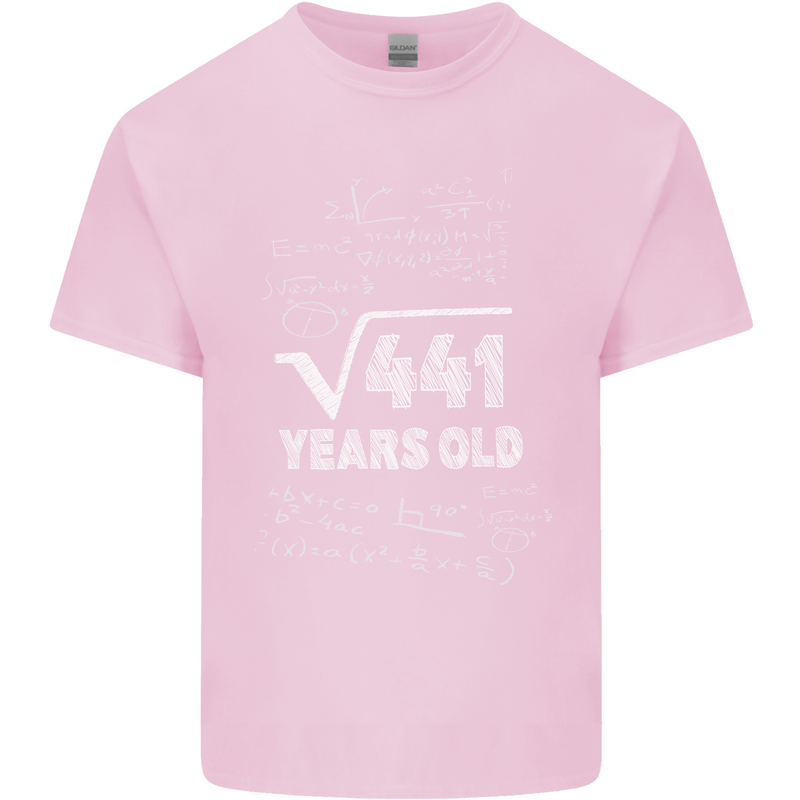 21st Birthday 21 Year Old Geek Funny Maths Mens Cotton T-Shirt Tee Top Light Pink