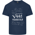 21st Birthday 21 Year Old Geek Funny Maths Mens Cotton T-Shirt Tee Top Navy Blue