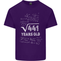 21st Birthday 21 Year Old Geek Funny Maths Mens Cotton T-Shirt Tee Top Purple