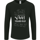 21st Birthday 21 Year Old Geek Funny Maths Mens Long Sleeve T-Shirt Black