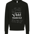 21st Birthday 21 Year Old Geek Funny Maths Mens Sweatshirt Jumper Black